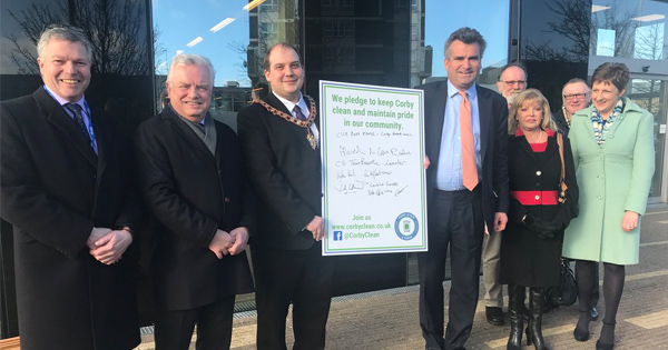 Larkfleet helps launch Corby anti-litter campaign