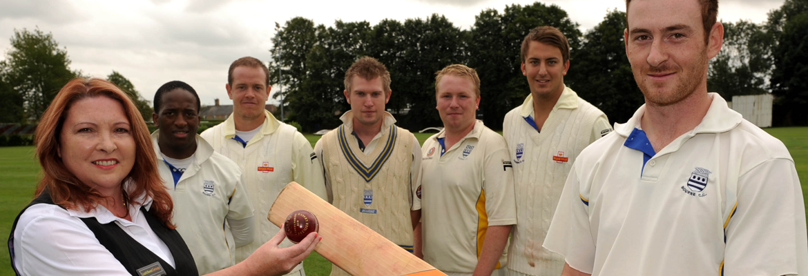 Larkfleet Homes Supports Bourne Cricket Club with Match Ball Sponsorship
