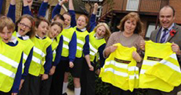 Larkfleet Homes donates safety equipment to local school